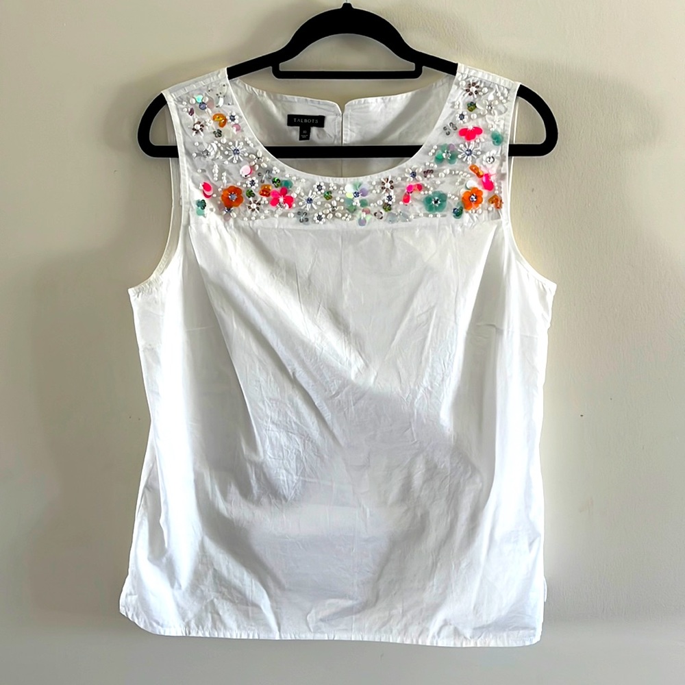 Sleeveless Talbots top.